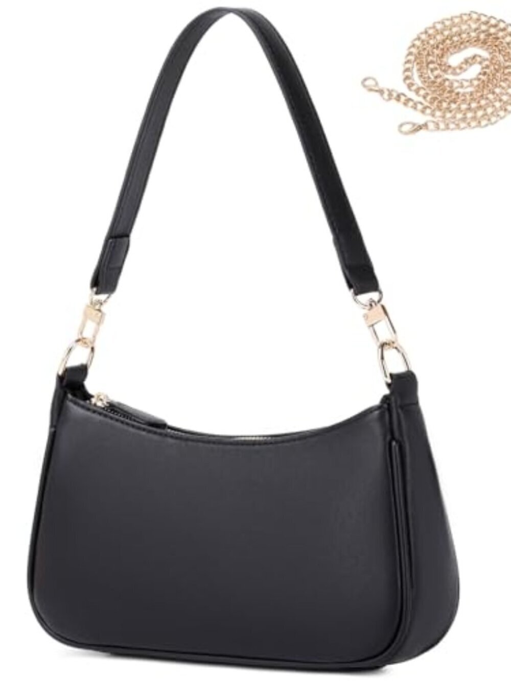 🆕 Y2K Shoulder Bag for Women PU Leather Handbag Classic Clutch Small 90s Purse